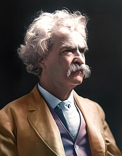 foto de mark twain de 1909, restaurada por cortesía de caesar dynamics